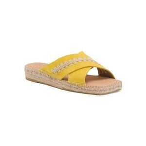 JUTELIA Made In Spain Suede Espadrille Flat Sandals